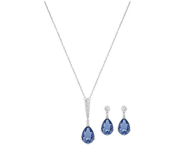 Swarovski Swarovski Vintage Set Teal Rhodium-plated
