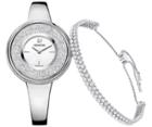 Swarovski Swarovski Crystalline Pure Set, Silver Tone White Stainless Steel