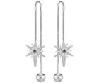 Swarovski Swarovski Fantastic Chain Pierced Earrings, White, Rhodium Plating Dark Multi Rhodium-plated