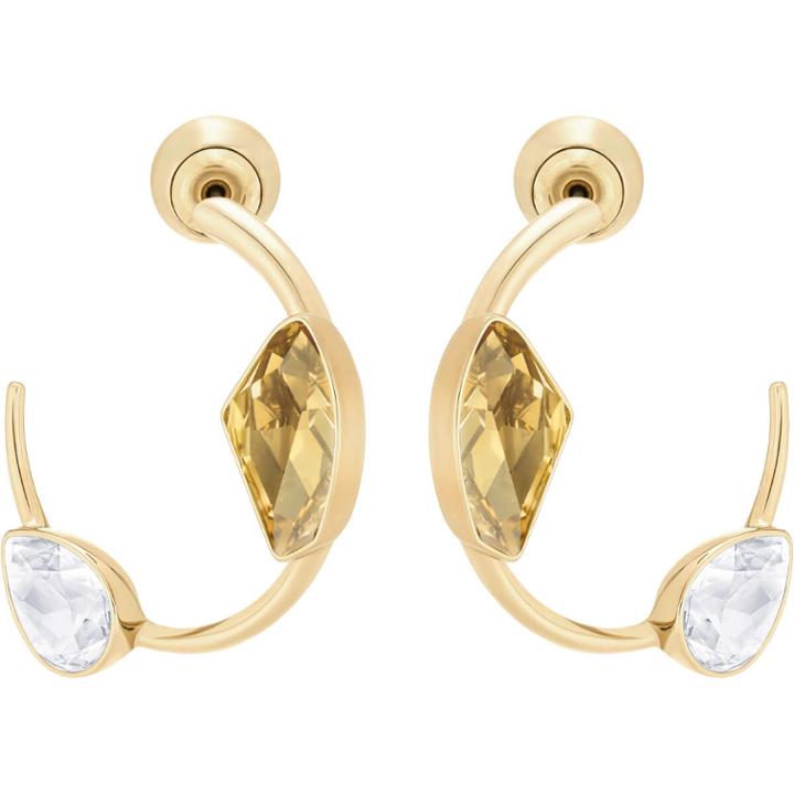 Swarovski Prisma Pierced Earrings, Gold Plating