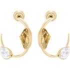 Swarovski Prisma Pierced Earrings, Gold Plating