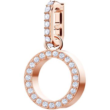 Swarovski Swarovski Remix Collection Charm O, White, Rose Gold Plating