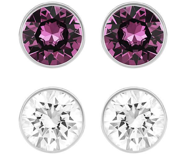 Swarovski Swarovski Harley Pierced Earring Set Purple Rhodium-plated