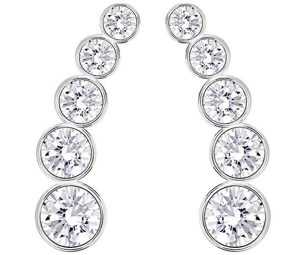 Swarovski Swarovski Harley Earlobe Pierced Earrings White Rhodium-plated
