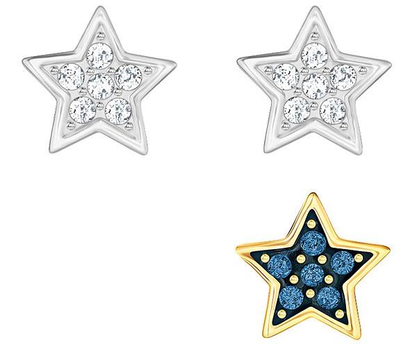 Swarovski Swarovski Crystal Wishes Star Pierced Earring Set, Multi-colored, Mixed Plating White