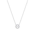 Swarovski Swarovski Sparkling Dance Flower Necklace, White, Rhodium Plating White Rhodium-plated