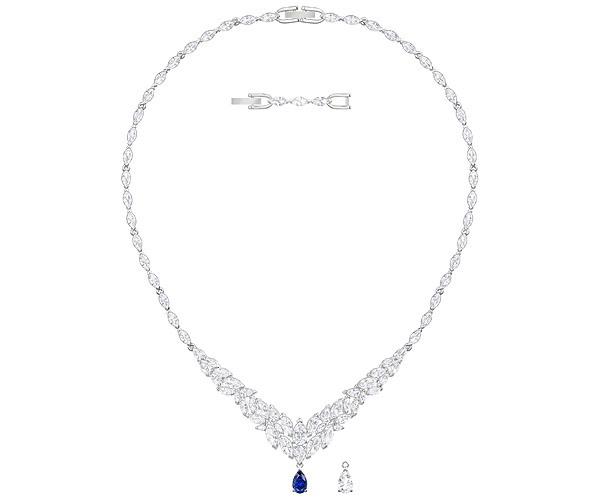 Swarovski Swarovski Louison Necklace, Large, White, Rhodium Plating White Rhodium-plated