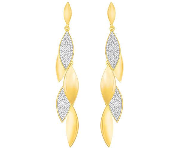 Swarovski Swarovski Grape Long Pierced Earrings, White White Gold-plated