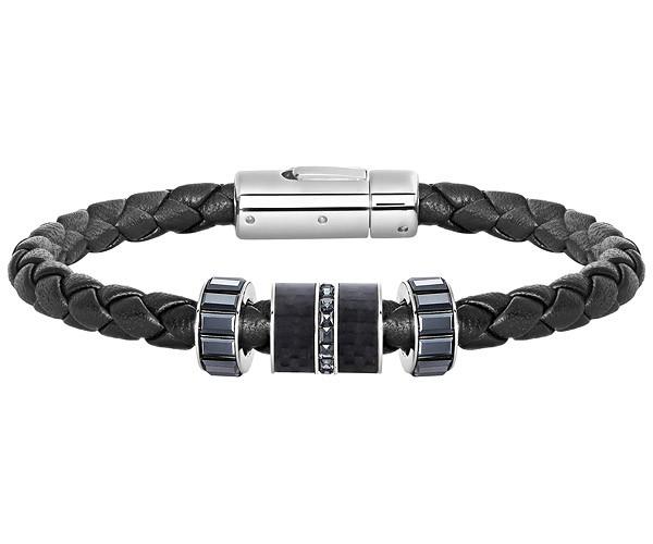 Swarovski Swarovski Diagonal Bracelet Leather Teal Stainless Steel