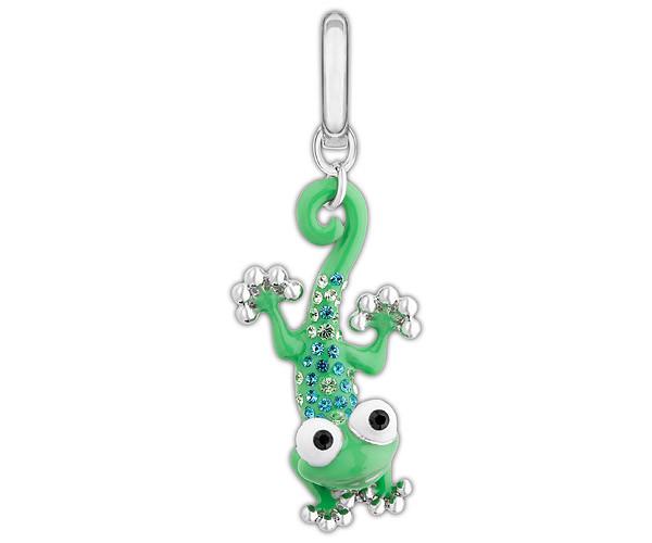 Swarovski Swarovski Gecko Charm Green Rhodium-plated