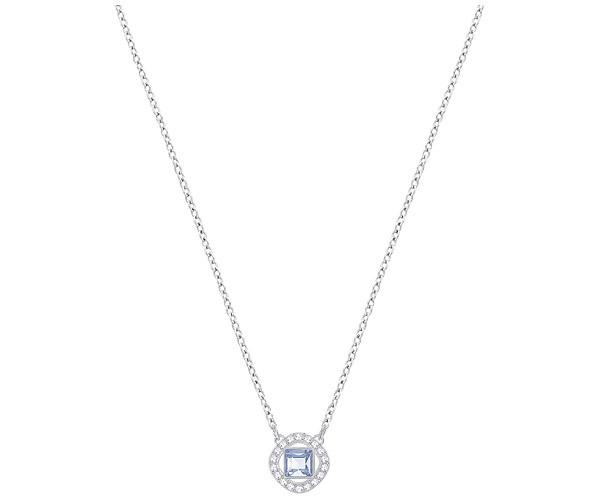 Swarovski Swarovski Angelic Square Pendant, Blue, Rhodium Plating Blue Rhodium-plated