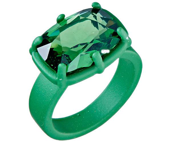 Swarovski Swarovski Atelier Swarovski By Rosie Assoulin, Jewel-y Mchue-y Ring Green Rhodium-plated