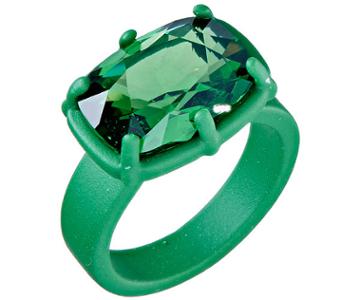 Swarovski Swarovski Atelier Swarovski By Rosie Assoulin, Jewel-y Mchue-y Ring Green Rhodium-plated