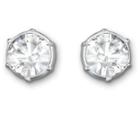 Swarovski Swarovski Typical Pierced Earrings, White, Rhodium Plating White Rhodium-plated