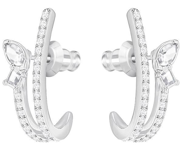 Swarovski Swarovski Henrietta Pierced Earrings, White, Rhodium Plating White Rhodium-plated