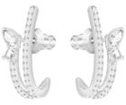 Swarovski Swarovski Henrietta Pierced Earrings, White, Rhodium Plating White Rhodium-plated