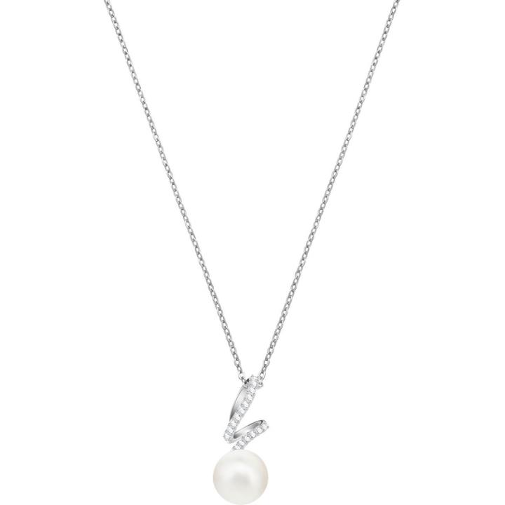 Swarovski Gabriella Pearl Pendant, White, Rhodium Plating