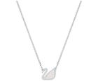 Swarovski Swarovski Iconic Swan Necklace, White, Rhodium Plating White Rhodium-plated