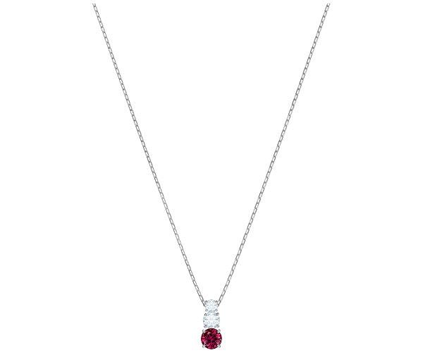 Swarovski Swarovski Attract Trilogy Round Pendant, Red, Rhodium Plating Red Rhodium-plated