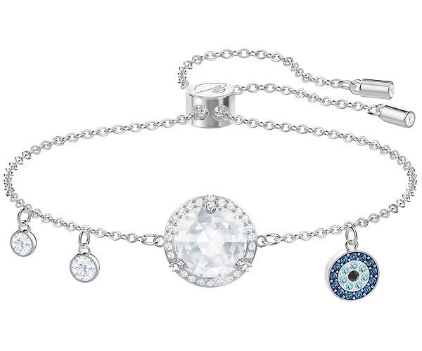 Swarovski Swarovski Lucy Round Bracelet, Multi-colored, Rhodium Plating Light Multi Rhodium-plated