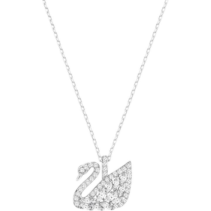 Swarovski Swan Lake Pendant, Small, White, Rhodium Plating