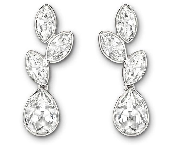 Swarovski Swarovski Tranquility Pierced Earrings, White, Rhodium Plating White Rhodium-plated