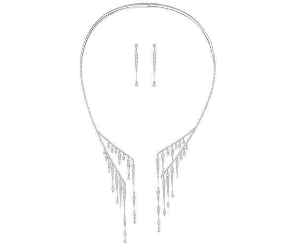 Swarovski Swarovski Flame Open Set White Rhodium-plated