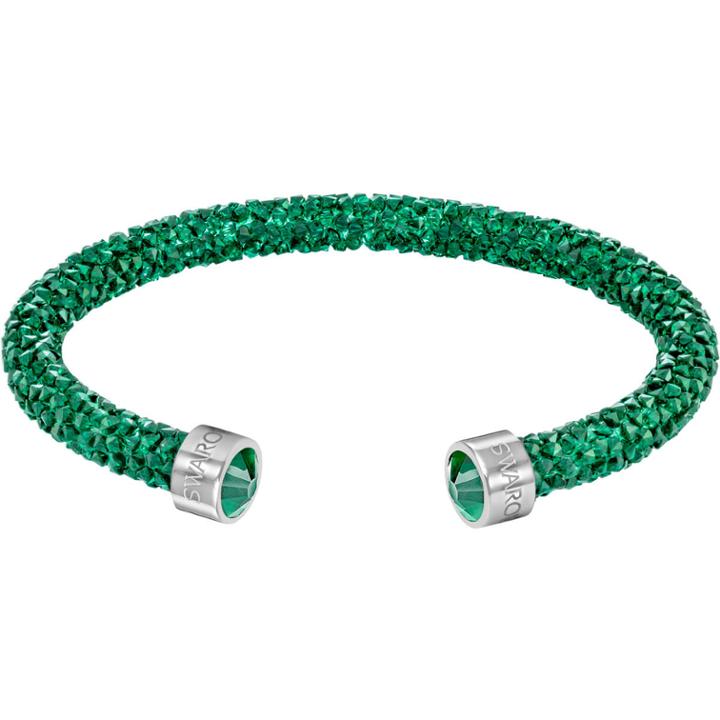Swarovski Crystaldust Cuff, Green, Stainless Steel