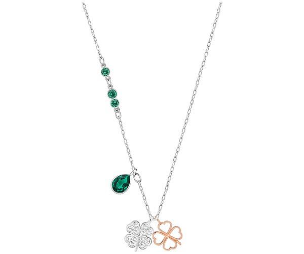 Swarovski Swarovski Duo Clover Pendant, Green, Mixed Plating Green