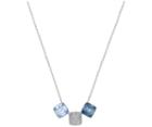 Swarovski Swarovski Glance Necklace, Blue Light Multi Rhodium-plated
