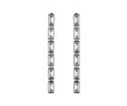 Swarovski Swarovski Fluid Drop Pierced Earrings, Long, Gray, Palladium Plating Gray Rhodium-plated