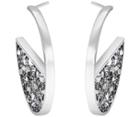 Swarovski Swarovski Crystaldust Hoop Pierced Earrings, Gray, Palladium Plating Gray Rhodium-plated