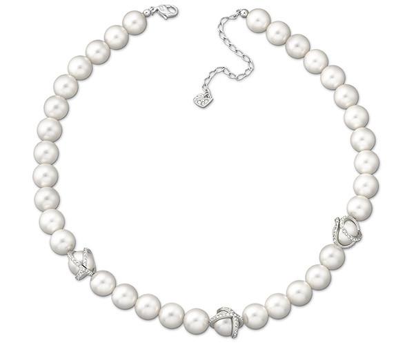 Swarovski Swarovski Nude Necklace, White, Rhodium Plating White Rhodium-plated