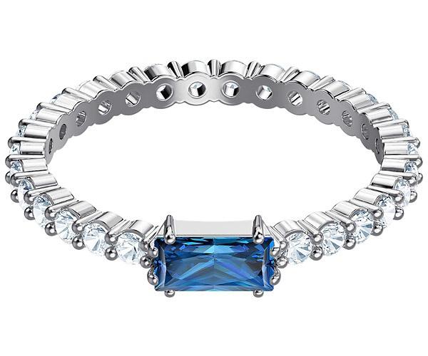 Swarovski Swarovski Vittore Ring, Multi-colored, Rhodium Plating Blue Rhodium-plated