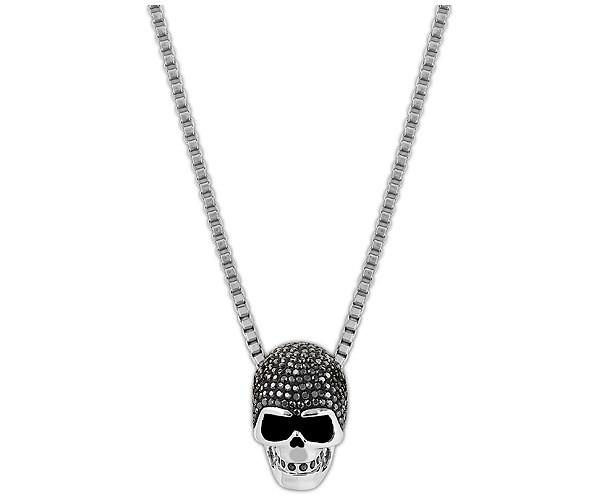 Swarovski Swarovski Taddeo Skull Pendant Teal Rhodium-plated