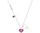 Swarovski Swarovski Mine Heart Necklace, Multi-colored, Mixed Plating Dark Multi