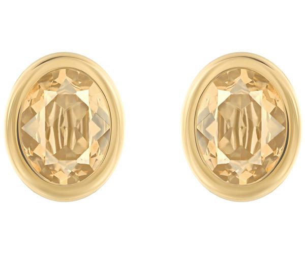 Swarovski Swarovski Laser Pierced Earrings Brown Gold-plated