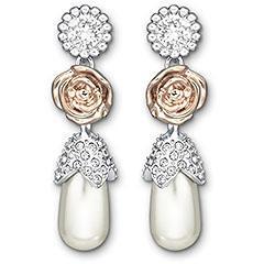 Swarovski R&j Pearls Pierced Earrings