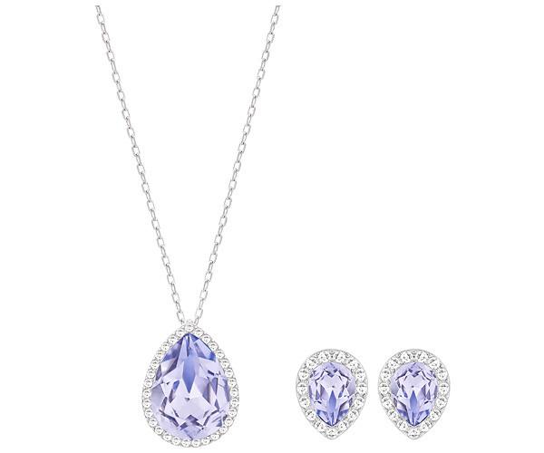 Swarovski Swarovski Christie Set Violet Rhodium-plated