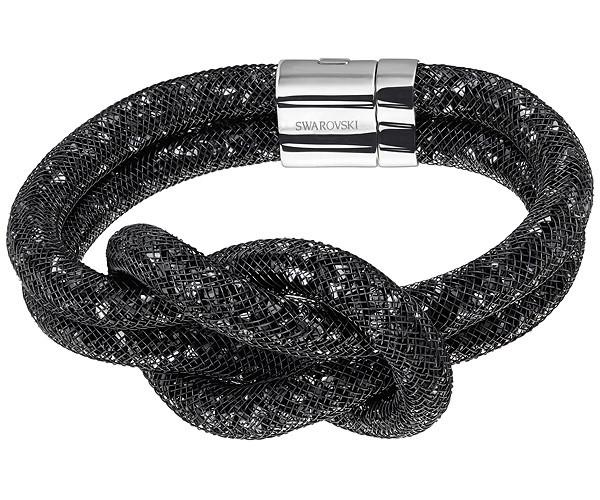 Swarovski Swarovski Stardust Black Knot Bracelet Teal Rhodium-plated