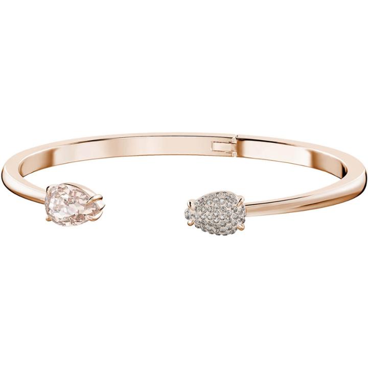 Swarovski Mix Bangle, Pink, Rose Gold Plating