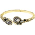 Swarovski March Owl Bangle, Multi-colored, Gold Plating