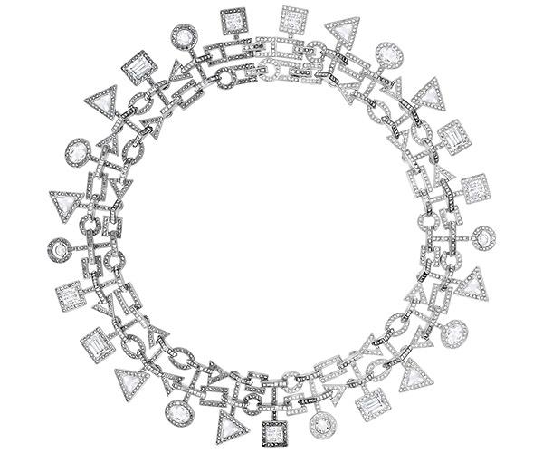 Swarovski Swarovski Look Alike Necklace, Multi-colored, Rhodium Plating Light Multi Rhodium-plated
