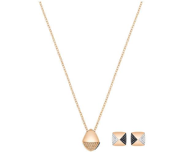 Swarovski Swarovski Glance Set, Black Light Multi Rose Gold-plated