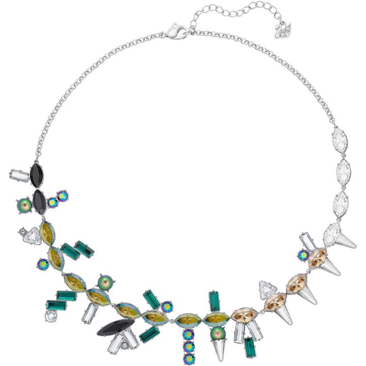 Swarovski Helen Necklace, Multi-colored, Palladium Plating
