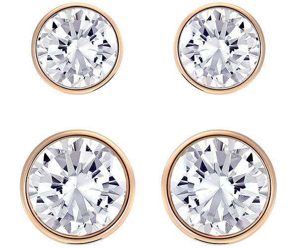 Swarovski Swarovski Harley Medium Pierced Earrings Set White Rose Gold-plated