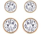 Swarovski Swarovski Harley Medium Pierced Earrings Set White Rose Gold-plated