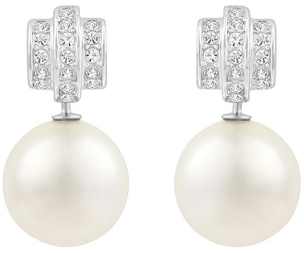 Swarovski Swarovski Perpetual Pierced Earrings, White, Rhodium Plating White Rhodium-plated