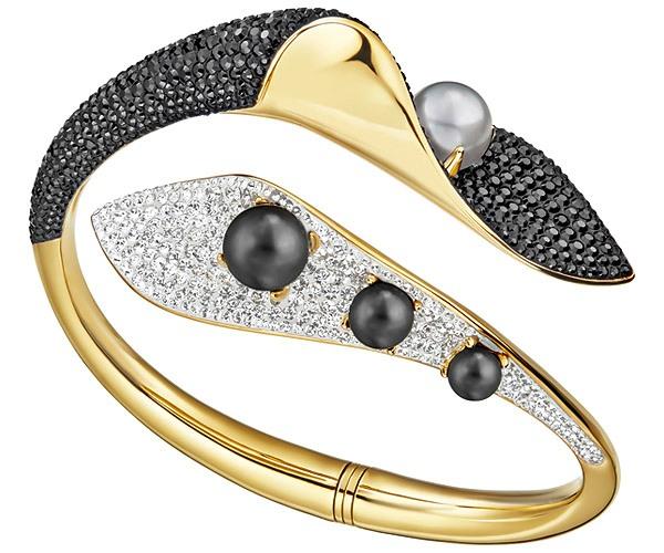 Swarovski Swarovski Most Cuff, Multi-colored, Gold Plating Dark Multi Gold-plated
