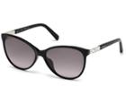 Swarovski Swarovski Swarovski Sunglasses, Sk0123-h 01b, Black